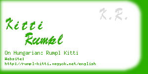 kitti rumpl business card